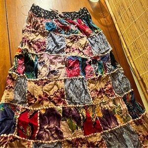 Maya Colorful Patchwork Maxi Skirt